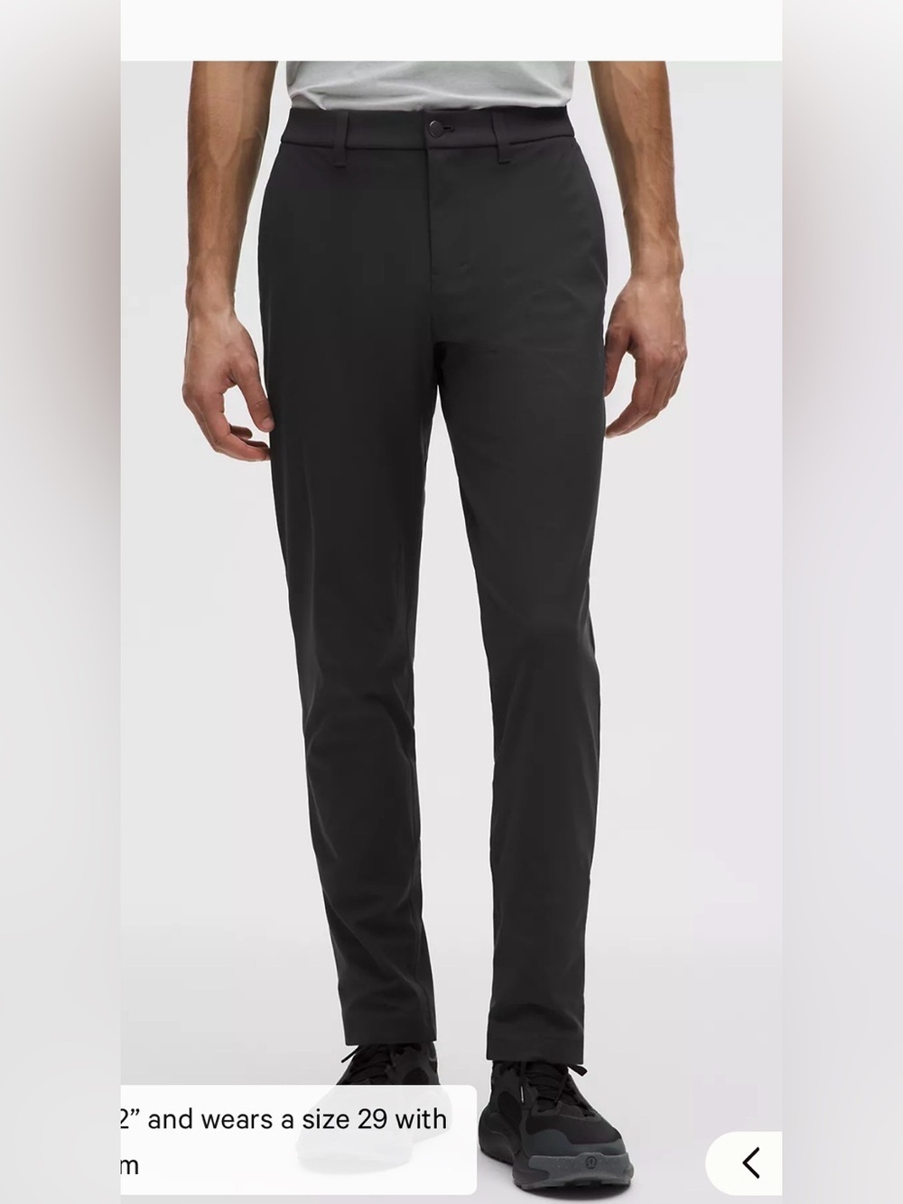 Lululemon ABC Slim-Fit Trouser Warpstreme Obsidian , size 28